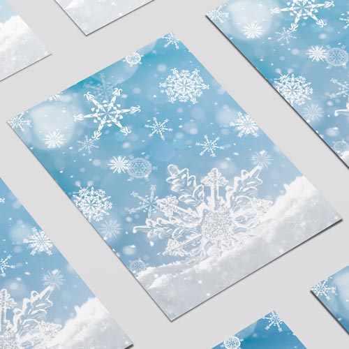 Christmas Snowflakes Poster PVC Party Sign Decoration Product Gallery Image