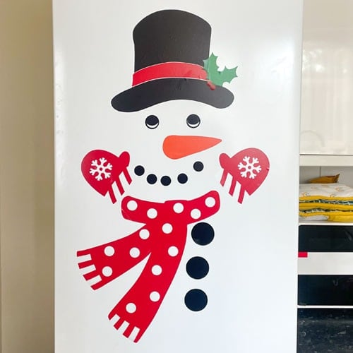 Christmas Snowman Fridge Magnet Sticker Decoration Product Gallery Image