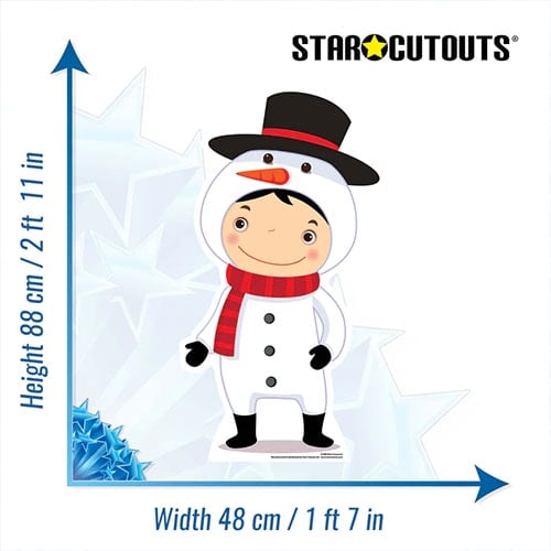 Christmas Snowman Star Mini Cardboard Cutout 88cm Product Gallery Image