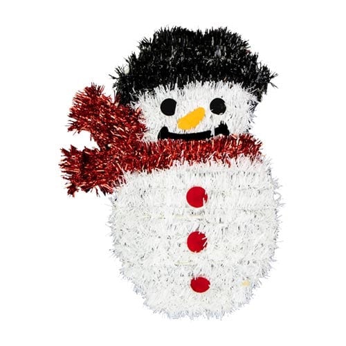 Snowman Christmas Tinsel Plaque Hanging Wall Decoration 30.5cm Product Gallery Image