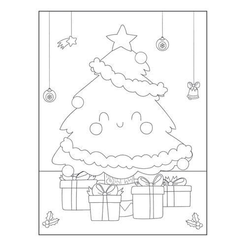 Christmas Tree A4 Colouring Sheet Product Image