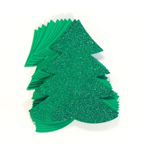 Christmas Tree Craft Large Foam Shapes - Pack of 12