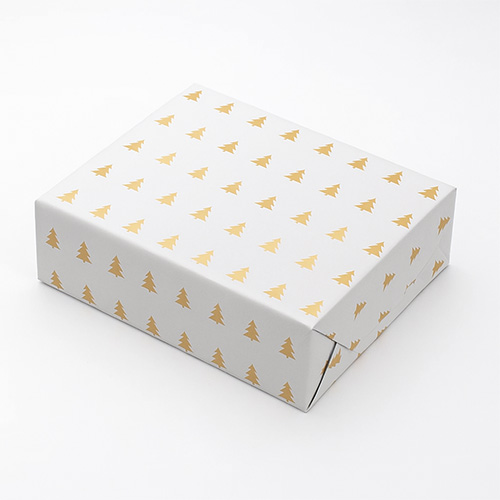 Christmas Tree Gold Print Clear Cellophane Gift Wrapping Roll 2m Product Gallery Image