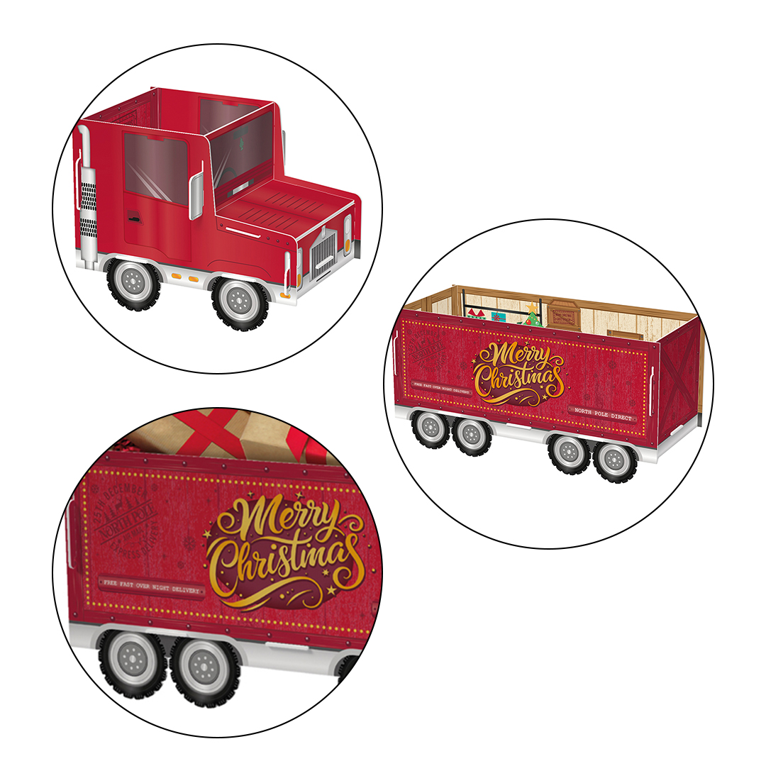 Christmas Truck Present Cardboard Gift Holder 82cm View 7