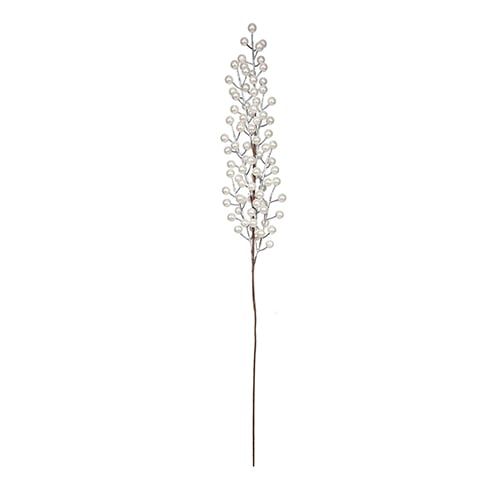 Frosted White Glitter Berry Christmas Stem Pick Artificial Plant Decoration 73cm Product Gallery Image