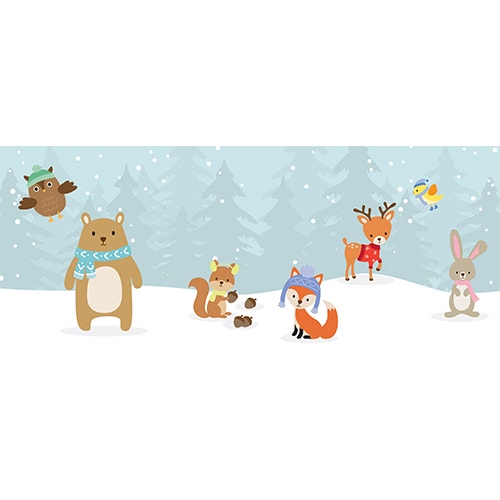 Christmas Woodland Animals PVC Party Sign Decoration Product Image