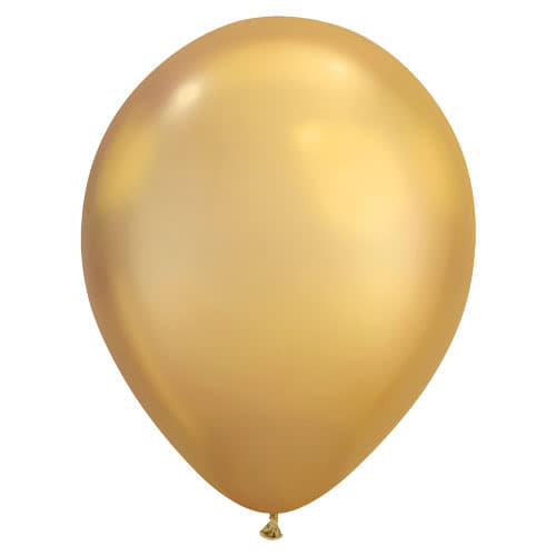 Chrome Gold Latex Qualatex Balloon 28cm / 11 in Product Image