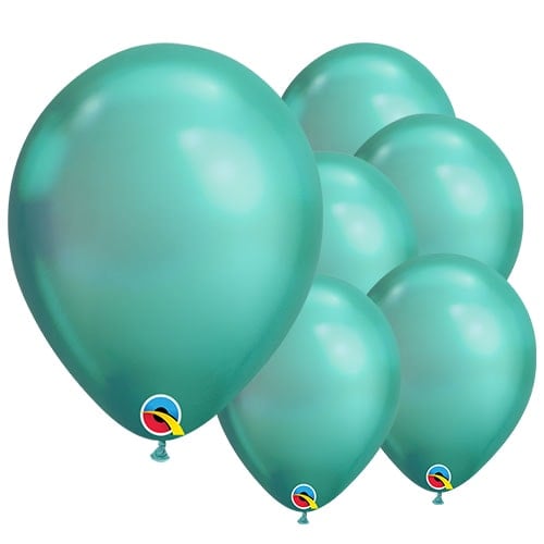 Chrome Green Round Latex Qualatex Balloons 18cm / 7 Inch – Pack of 100 Product Image