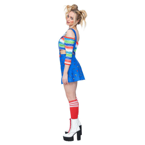 Chucky Pinafore and Top Fancy Dress Costume Ladies Small - UK 8-10 Product Gallery Image