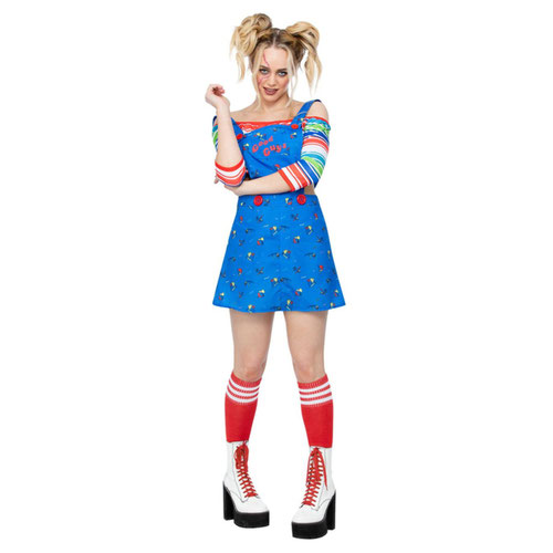 Chucky Pinafore and Top Fancy Dress Costume Ladies Small - UK 8-10 Product Gallery Image