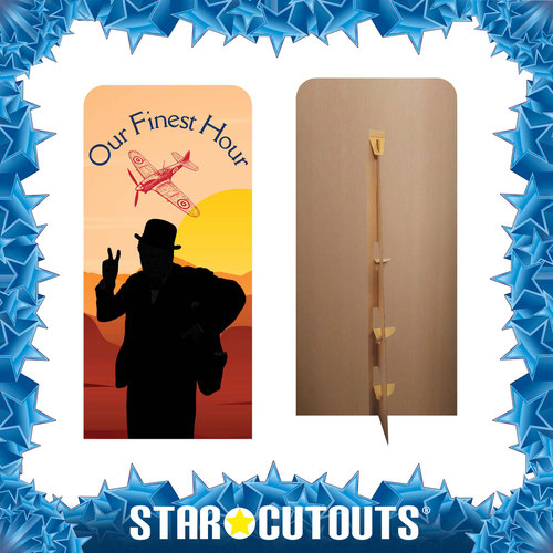 Churchill's Finest Hour with Spitfire Single Backdrop Cardboard Cutout 191cm Product Gallery Image