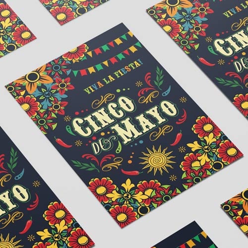 Cinco de Mayo Classic Design Poster PVC Party Sign Decoration Product Gallery Image