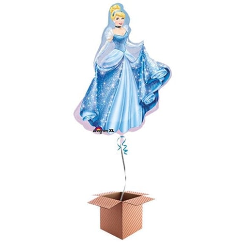 Cinderella Princess Helium Foil Giant Balloon - Inflated Balloon in a Box Product Gallery Image