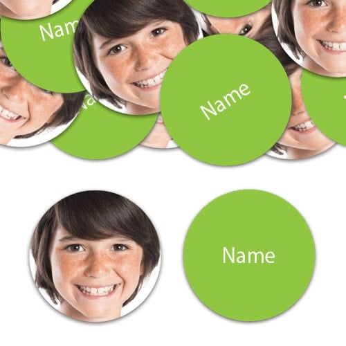 CIRCLE Shape - Lime-Green Personalised Confetti - Pack of 50
