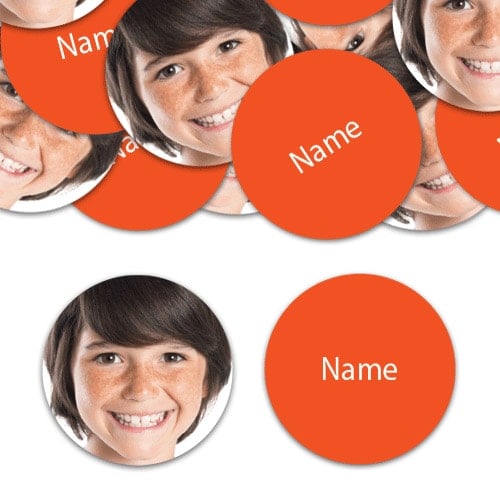 CIRCLE Shape - Orange Personalised Confetti - Pack of 50