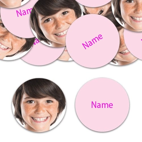 CIRCLE Shape - Light Pink Personalised Confetti - Pack of 50