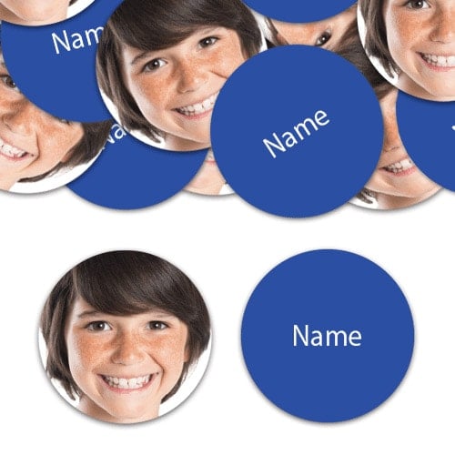 CIRCLE Shape - Royal-Blue Personalised Confetti - Pack of 50