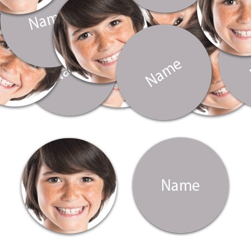 CIRCLE Shape - Silver Personalised Confetti - Pack of 50