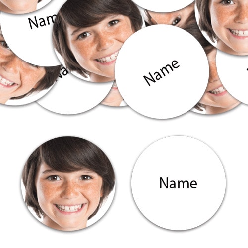 CIRCLE Shape - White Personalised Confetti - Pack of 50