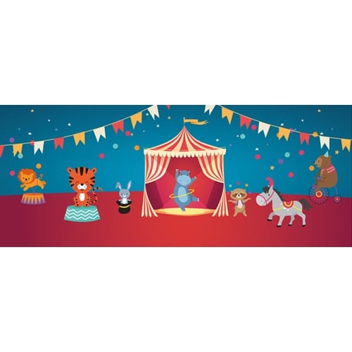 Circus Party Design Small Personalised Banner - 4ft x 2ft