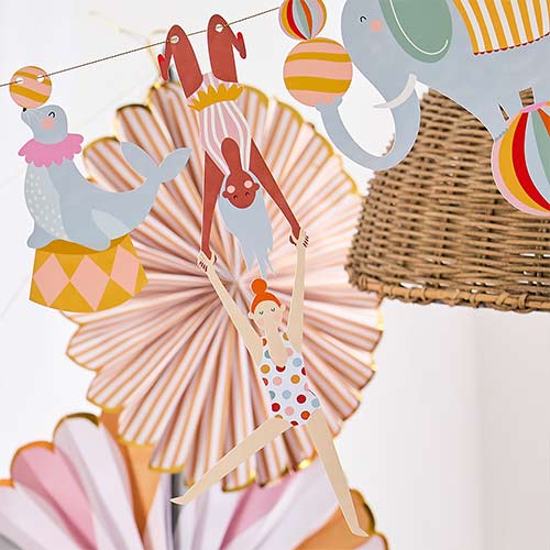 Circus Performers Hanging Garland Decoration 3m Product Gallery Image