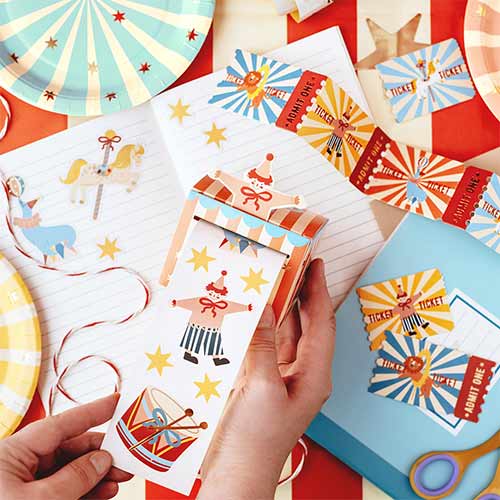 Circus Stickers with Entry Tickets Product Gallery Image