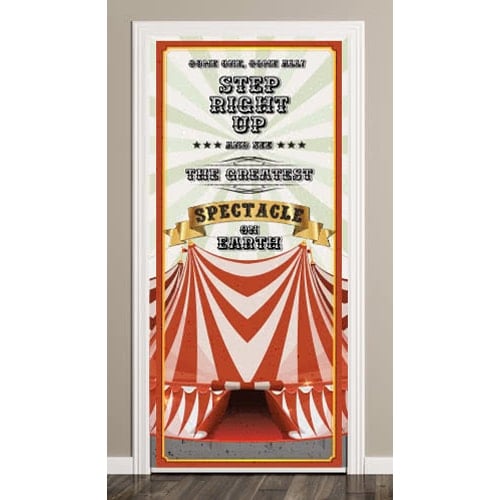 Circus Tent Cream Door Cover PVC Party Sign Decoration 66cm x 152cm Product Image