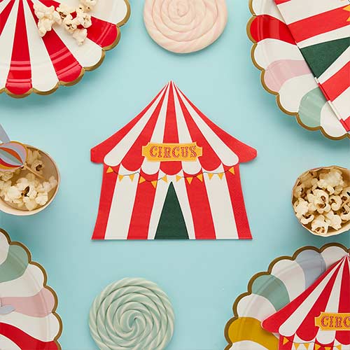 Circus Tent Luncheon Paper Napkins 3 Ply 32cm - Pack of 16 Product Gallery Image