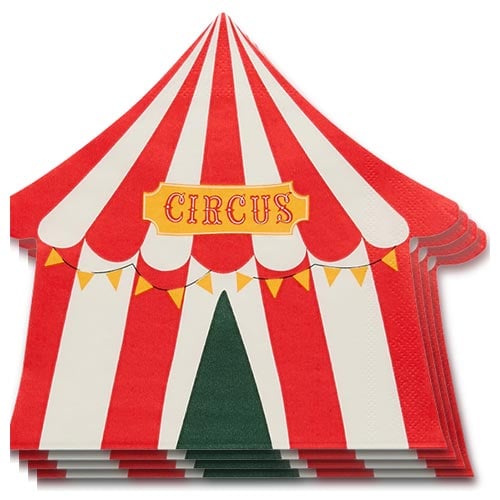 Circus Tent Luncheon Paper Napkins 3 Ply 32cm - Pack of 16