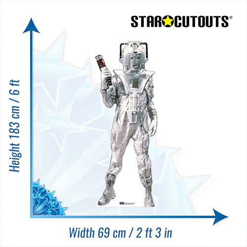 Classic Cyberman Doctor Who Lifesize Cardboard Cutout 183cm Product Gallery Image