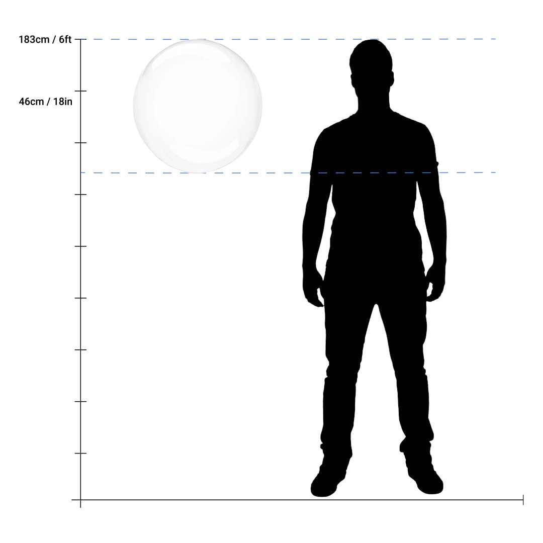 Clear Crystal Clearz Helium Balloon 46cm / 18 in Product Gallery Image