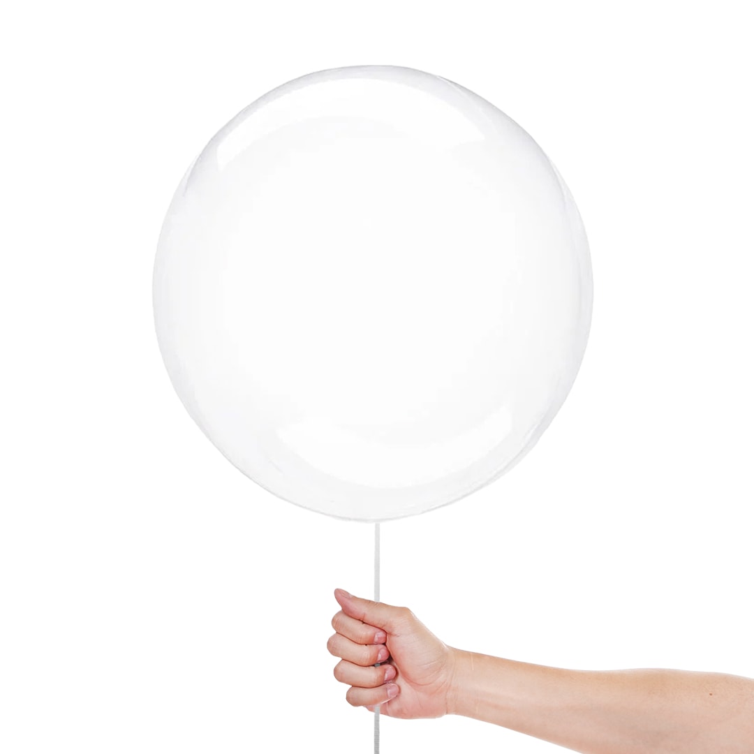 Clear Crystal Clearz Helium Balloon 46cm / 18 in Product Gallery Image