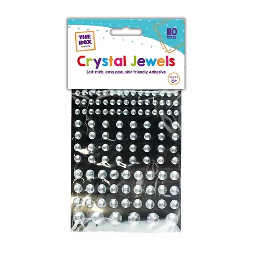 Clear Crystal Jewels Self Adhesive Decorative Craft Gems - Pack of 110