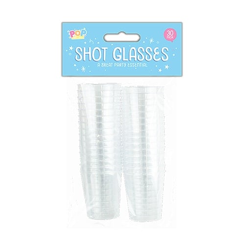 Clear Disposable Plastic Shot Glasses - Pack of 30 Product Gallery Image