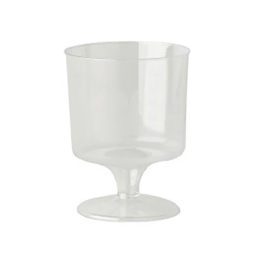 Clear Plastic Wine Goblet Glasses 170ml - Pack of 6