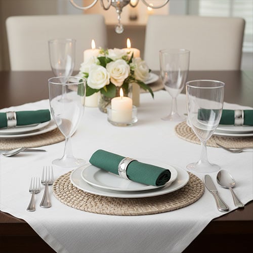 Clear Plastic Wine Goblet Glasses 175ml - Pack of 4