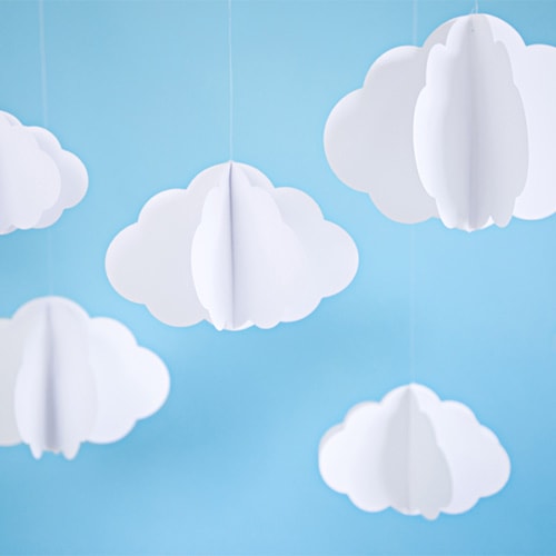 Clouds Baby Shower Hanging Decorations - Pack of 3 Product Gallery Image