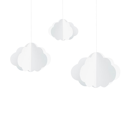 Clouds Baby Shower Hanging Decorations - Pack of 3 Product Gallery Image