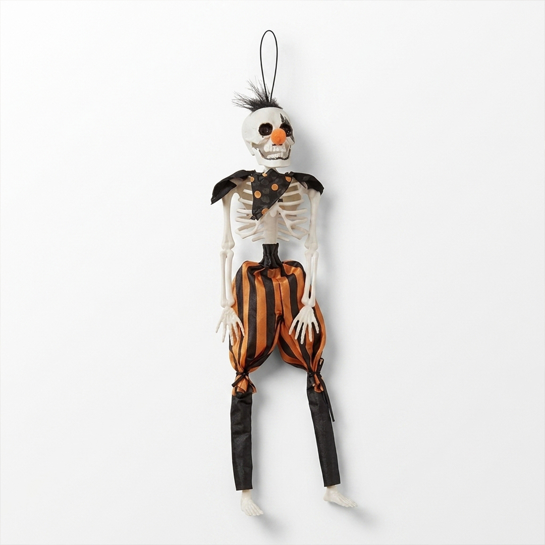 Clown Skeleton Halloween Hanging Decoration 40cm