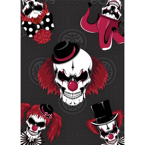 Clowns Skulls Halloween Poster PVC Party Sign Decoration Product Gallery Image