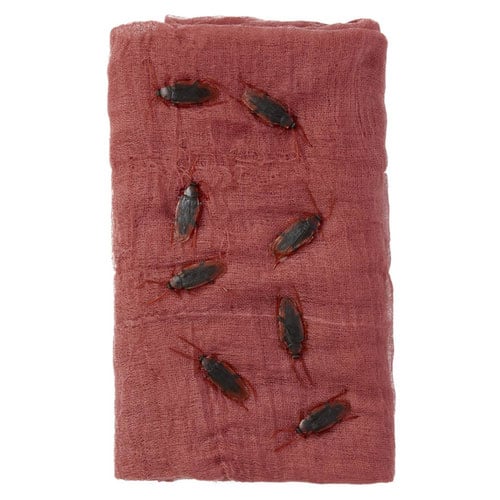 Cockroaches on Creepy Red Cloth Halloween Decoration Kit Product Gallery Image