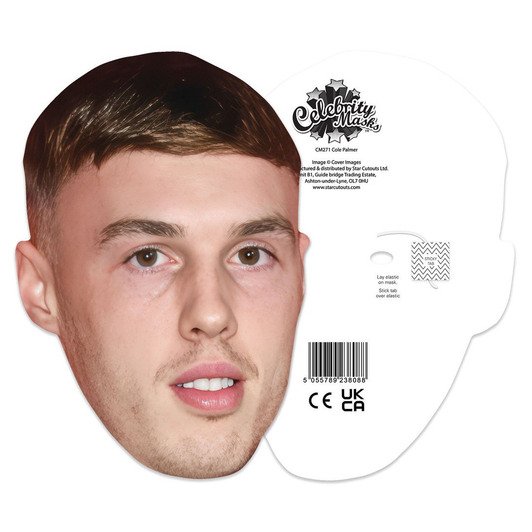 Cole Palmer Cardboard Face Mask Product Gallery Image