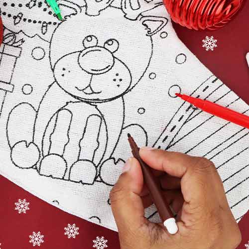 Colour Your Own Christmas Stocking Product Gallery Image