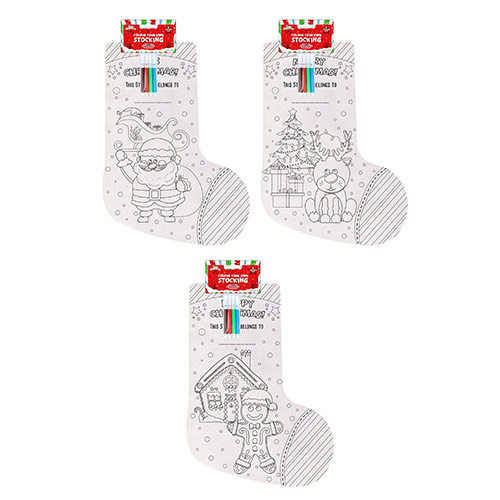 Colour Your Own Christmas Stocking Product Gallery Image