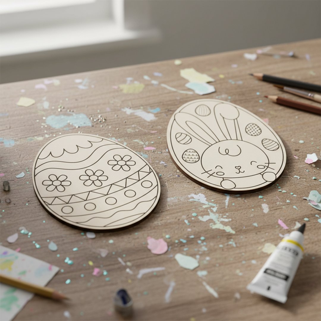 Colour Your Own Easter Egg Hanging Decoration - Pack of 2