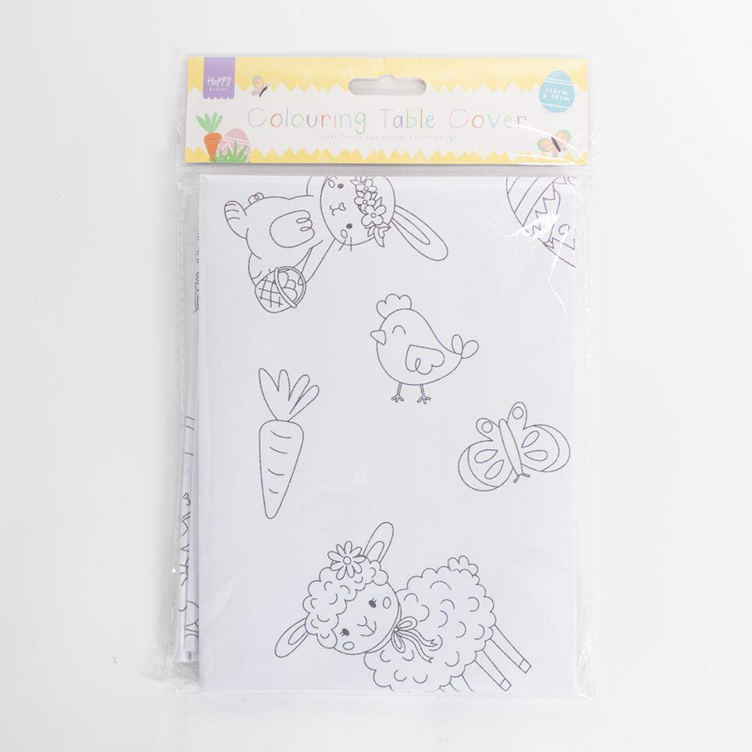 Colour Your Own Easter Paper Tablecover 160m x 90cm Product Gallery Image