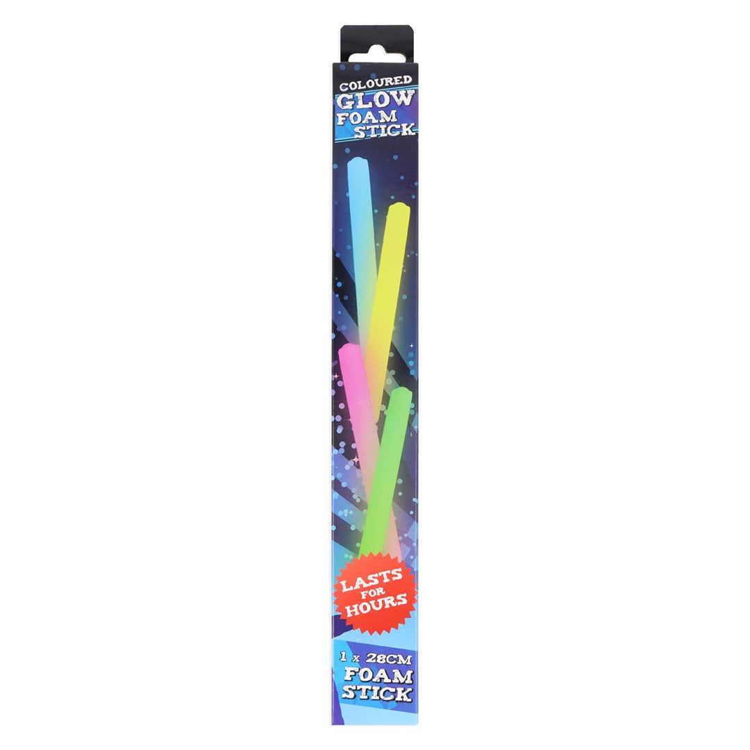 Coloured Glow Foam Stick 28cm