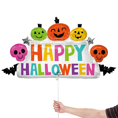 Colourful & Creepy Halloween Giant Helium Foil Balloon 99cm / 39 in Product Gallery Image