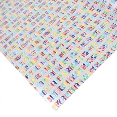 Colourful Happy Birthday Gift Wrapping Paper Roll 3m Product Gallery Image