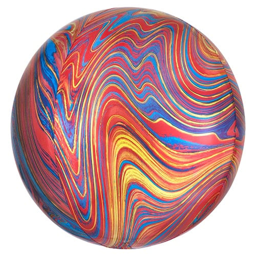 Colourful Marblez Orbz Foil Helium Balloon 38cm / 15 in Product Image